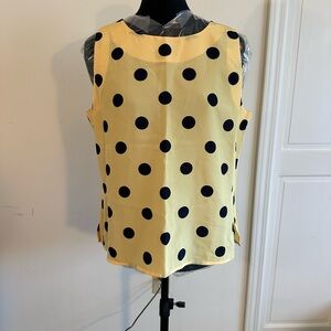 Yves St. Clair Yellow and Black Polka Dot Blouse